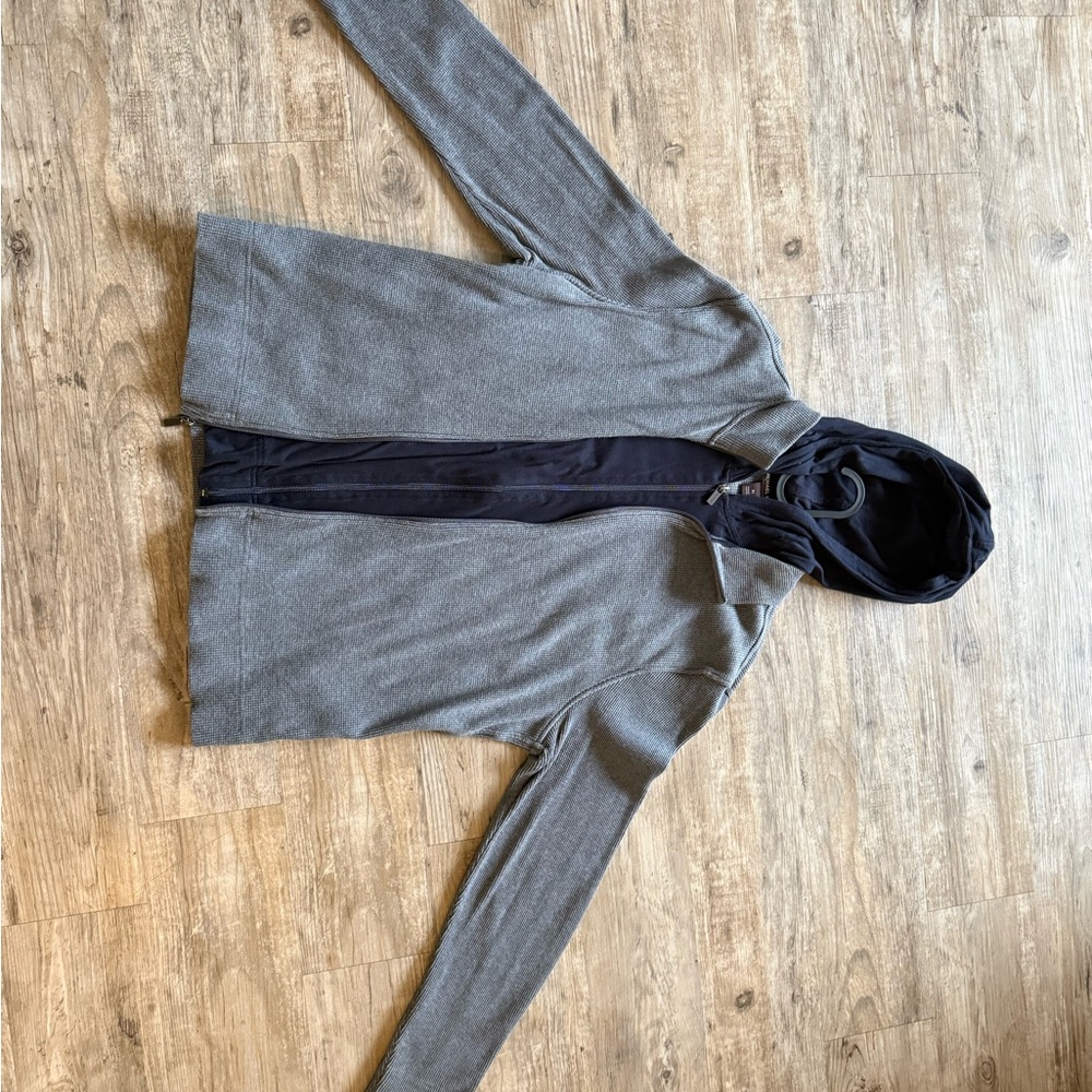 Michael Kors Gray Zip Sweater with Hood